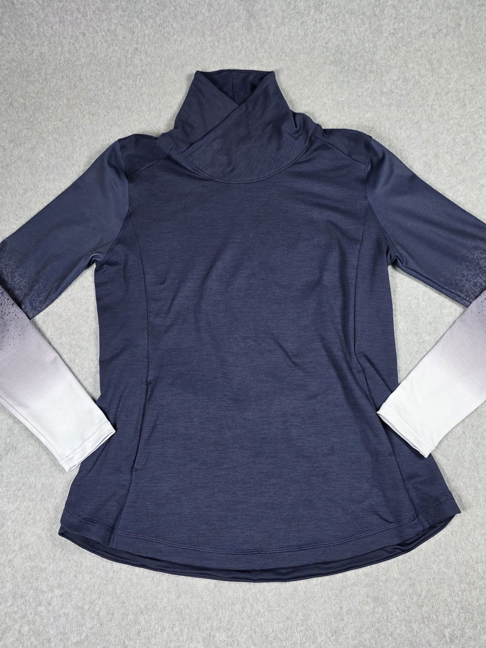 CALIA by Carrie Underwood Navy Ombre-Sleeve Turtleneck Sweater